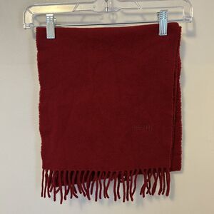 Fendi Wool Scarf Red Burgundy‎ Mens Women's Unisex Winter Warm Old Money